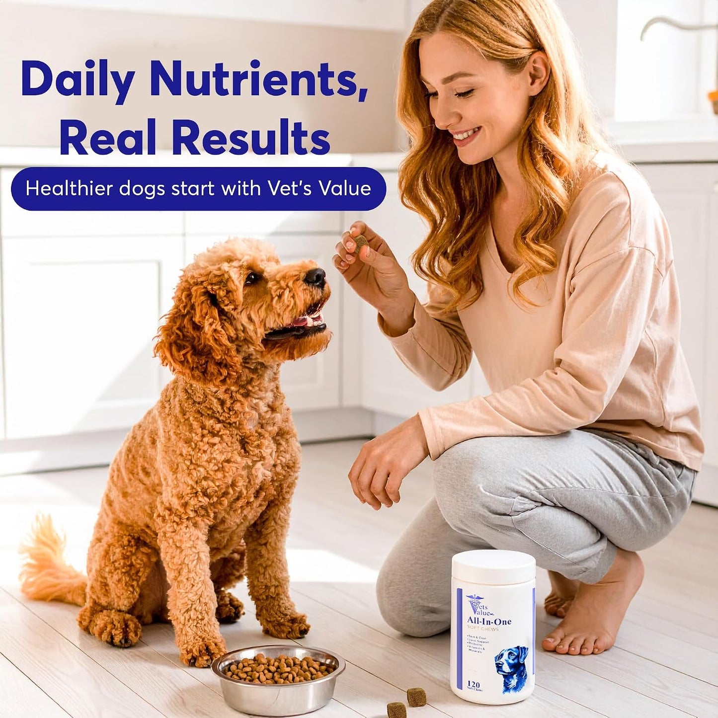 Dog Multivitamin Chews (120 Soft Chews) - All-in-One Vitamins for Dogs of All Ages, Sizes & Breeds - görsel 2