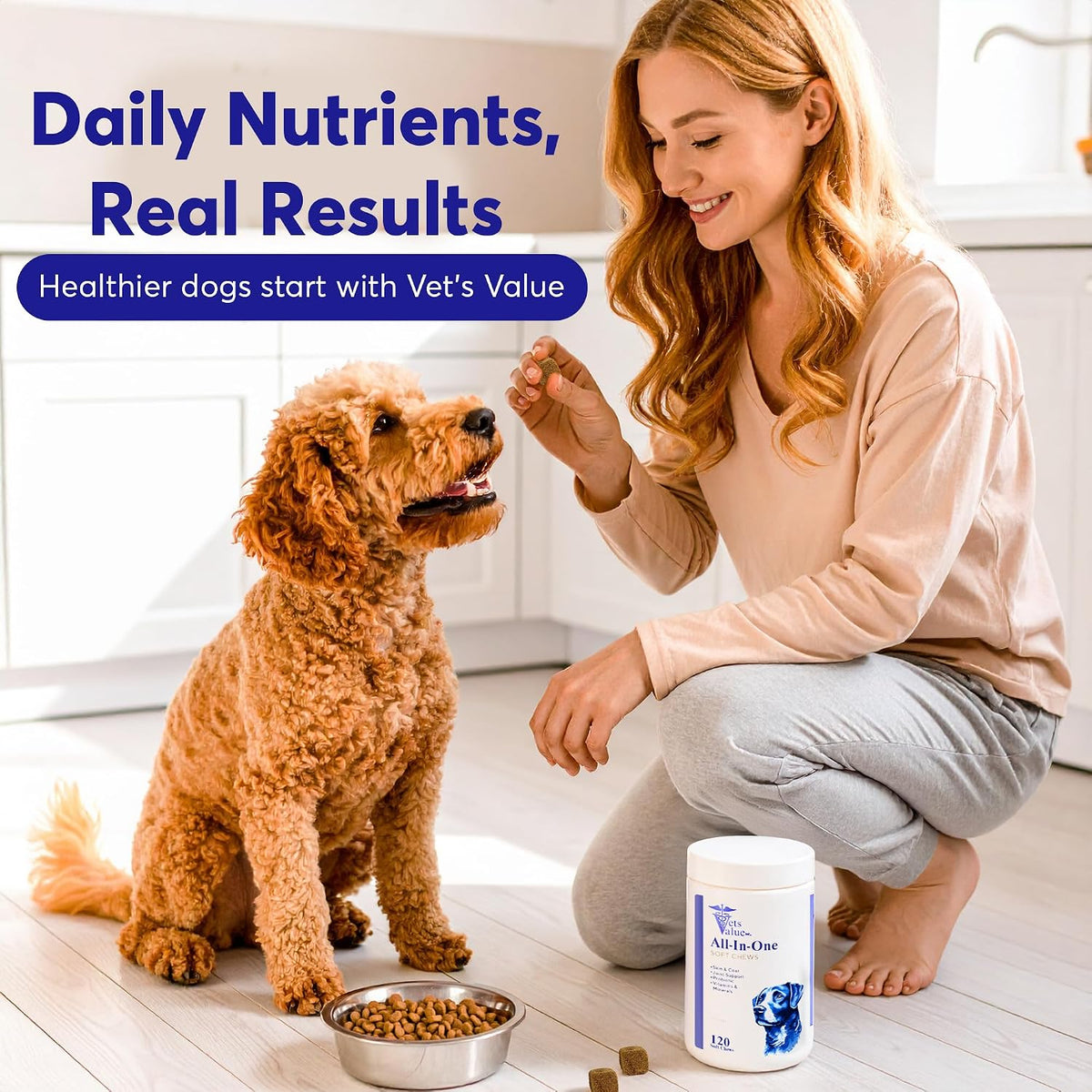 Dog Multivitamin Chews (120 Soft Chews) - All-in-One Vitamins for Dogs of All Ages, Sizes & Breeds - görsel 2