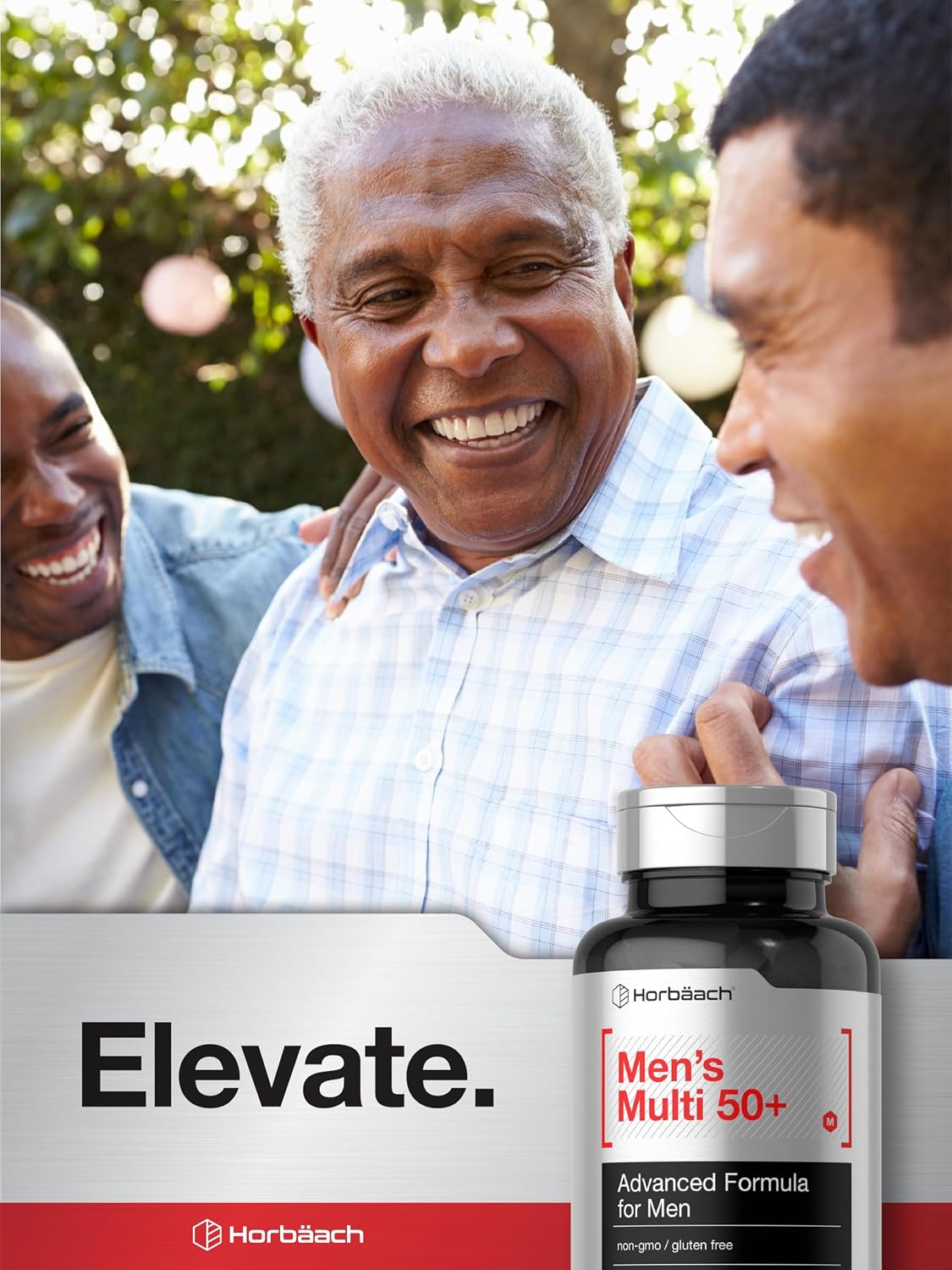 Horbäach Men's Multivitamins 50 Plus | 60 Caplets | Advanced Formula for Men Over 50 | Non-GMO & Gluten-free - görsel 8