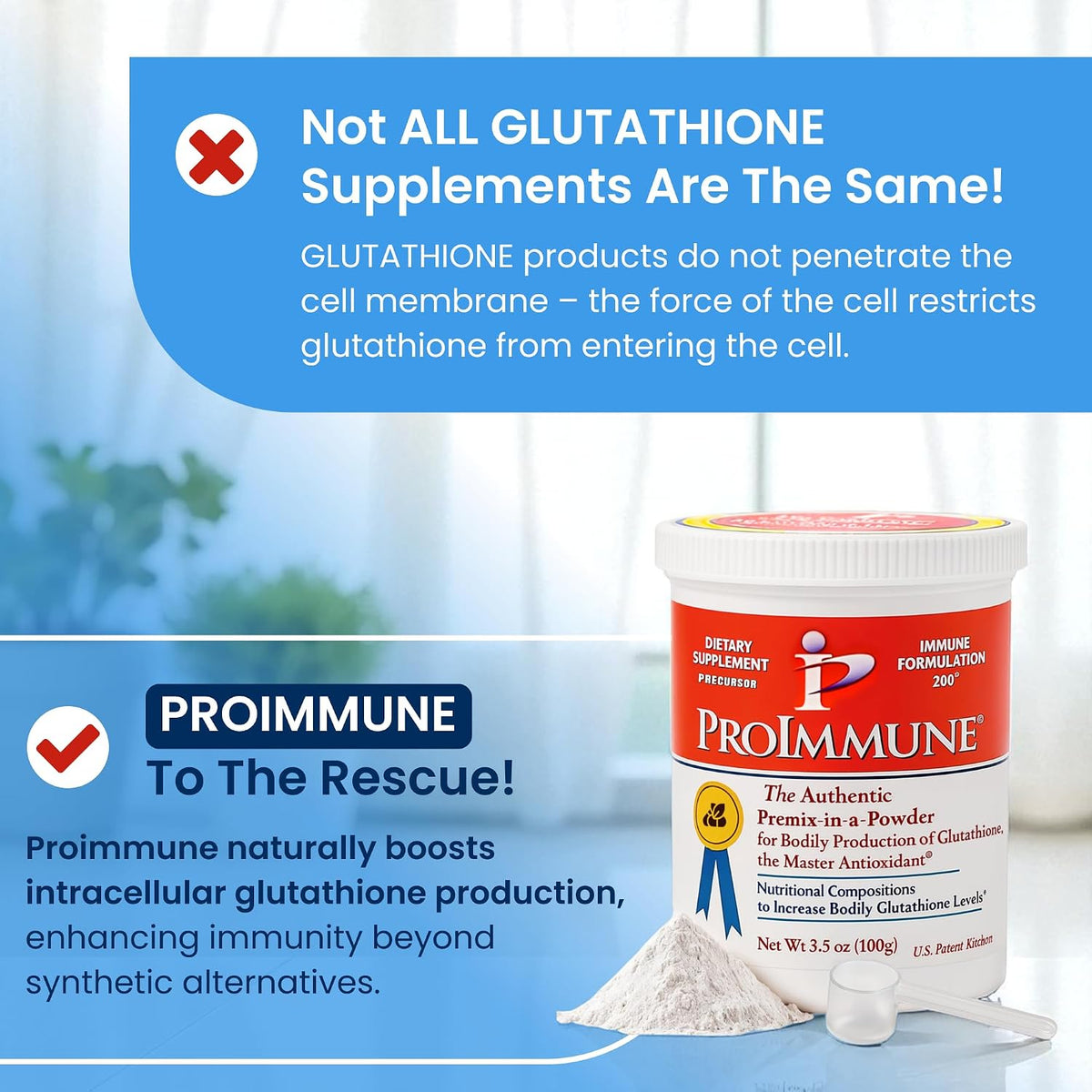 ProImmune Immune Formulation 200 Glutathione Supplement - 62 Servings (2-Month Supply) - görsel 3