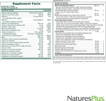 NaturesPlus Source of Life Men - 120 Tablets, Pack of 2 - Iron-Free Multivitamin & Mineral Supplement - with Saw Palmetto, Lycopene & Rhodiola - Gluten-free, Vegetarian - 120 Total Servings