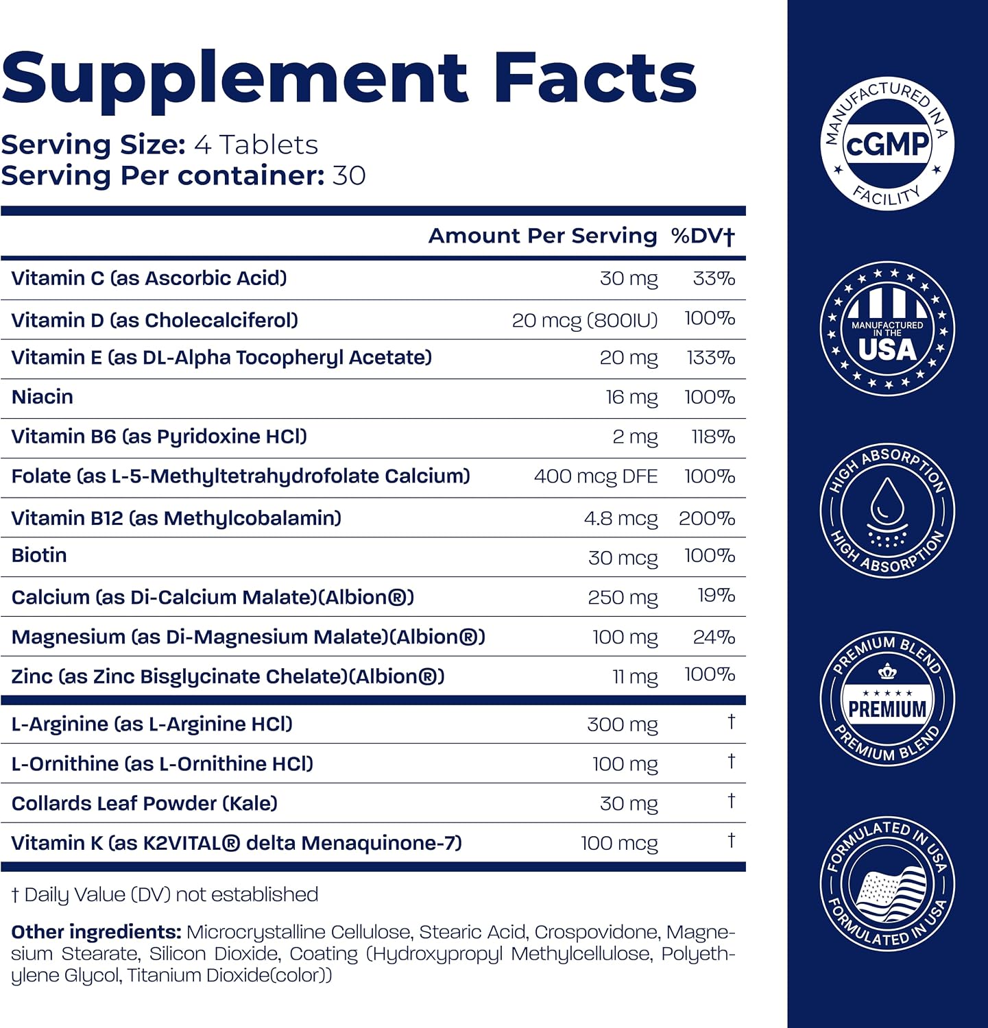 BONE SCIENCE Primeheight Bone & Growth Support - Calcium, Vitamin D3, K2, Magnesium, Zinc - 120 Tablets - görsel 8