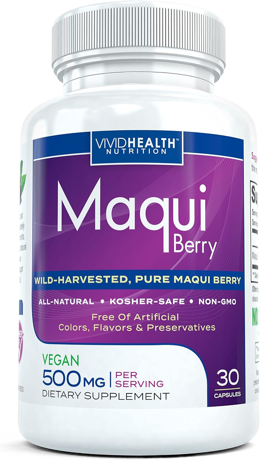 Pure Maqui Berry Extract Capsules - Antioxidant & Immune Support, 500mg, 30 Capsules - görsel 1