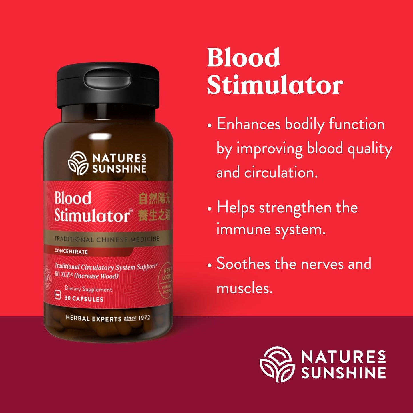Nature's Sunshine Blood Stimulator TCM Concentrate, 30 Capsules - görsel 4