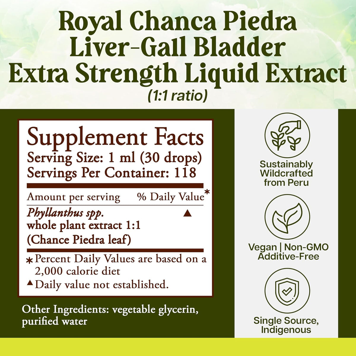 Whole World Botanicals Royal Chanca Piedra Liquid Extract – Liver and Gallbladder Support – 118 ml - görsel 3