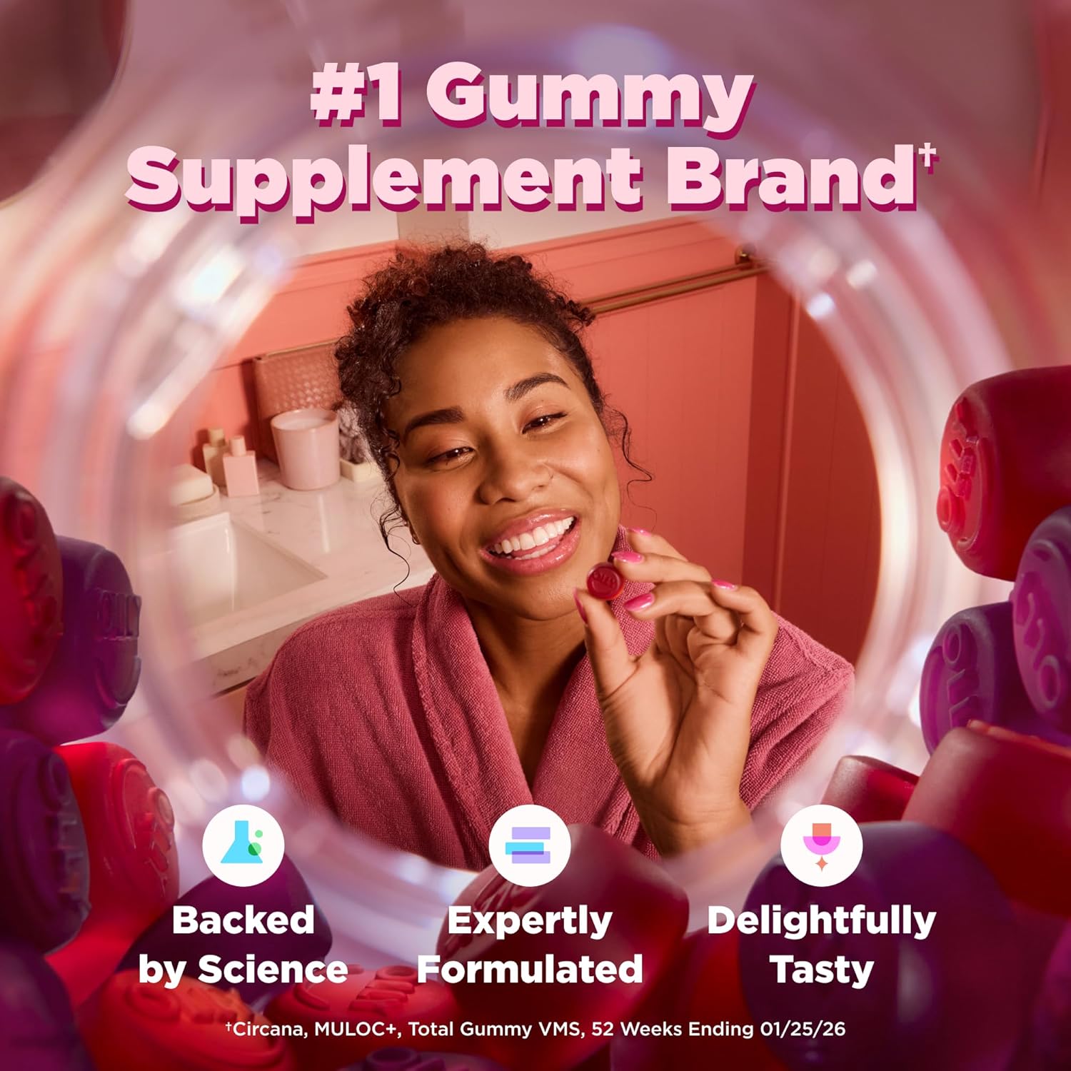 OLLY Prenatal Multivitamin Gummies, 30-Day Supply (60 Gummies) - görsel 8