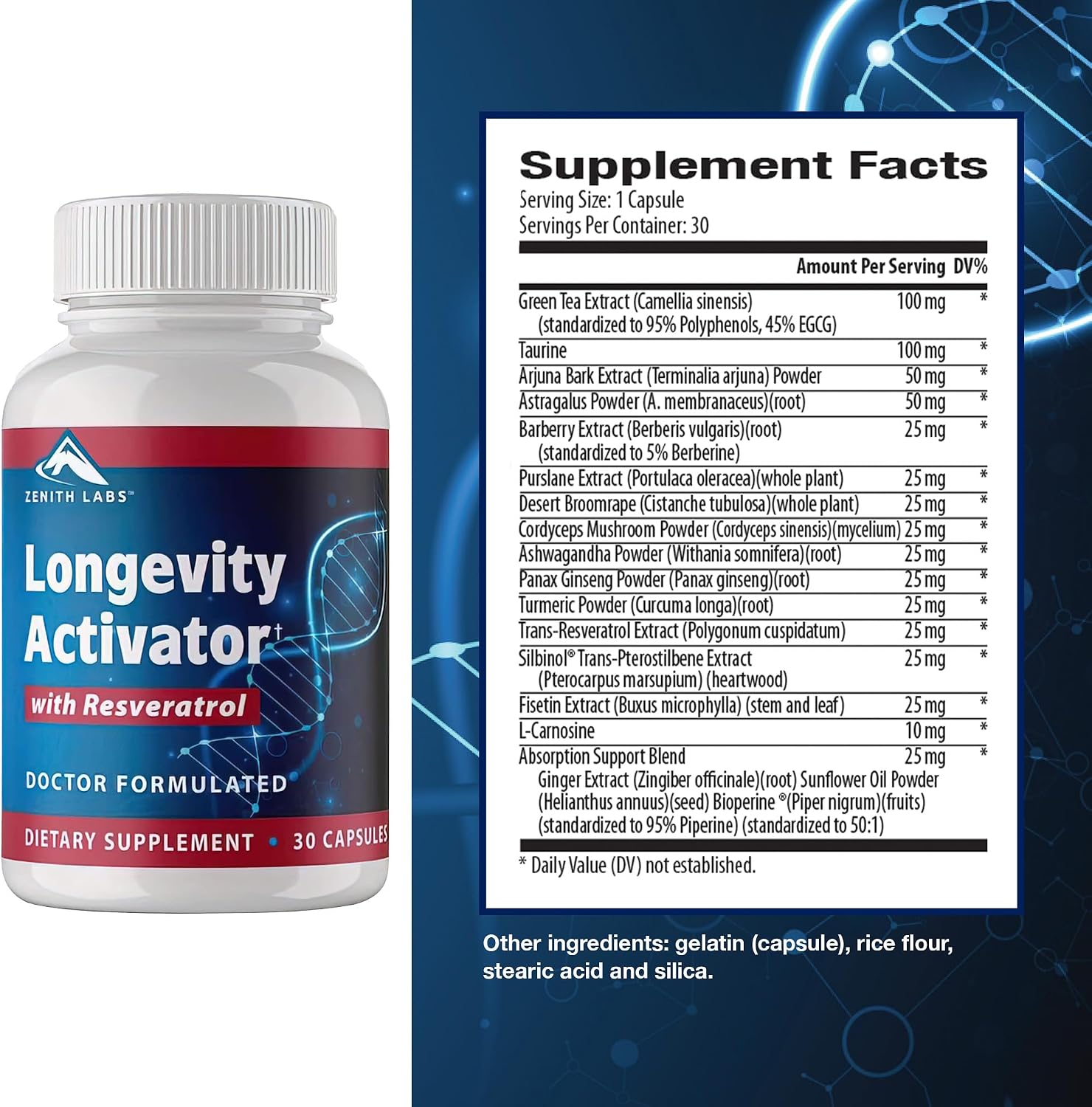 Longevity Activator Anti-Ageing Supplement with Resveratrol – Immune Support & Healthy Memory - görsel 1