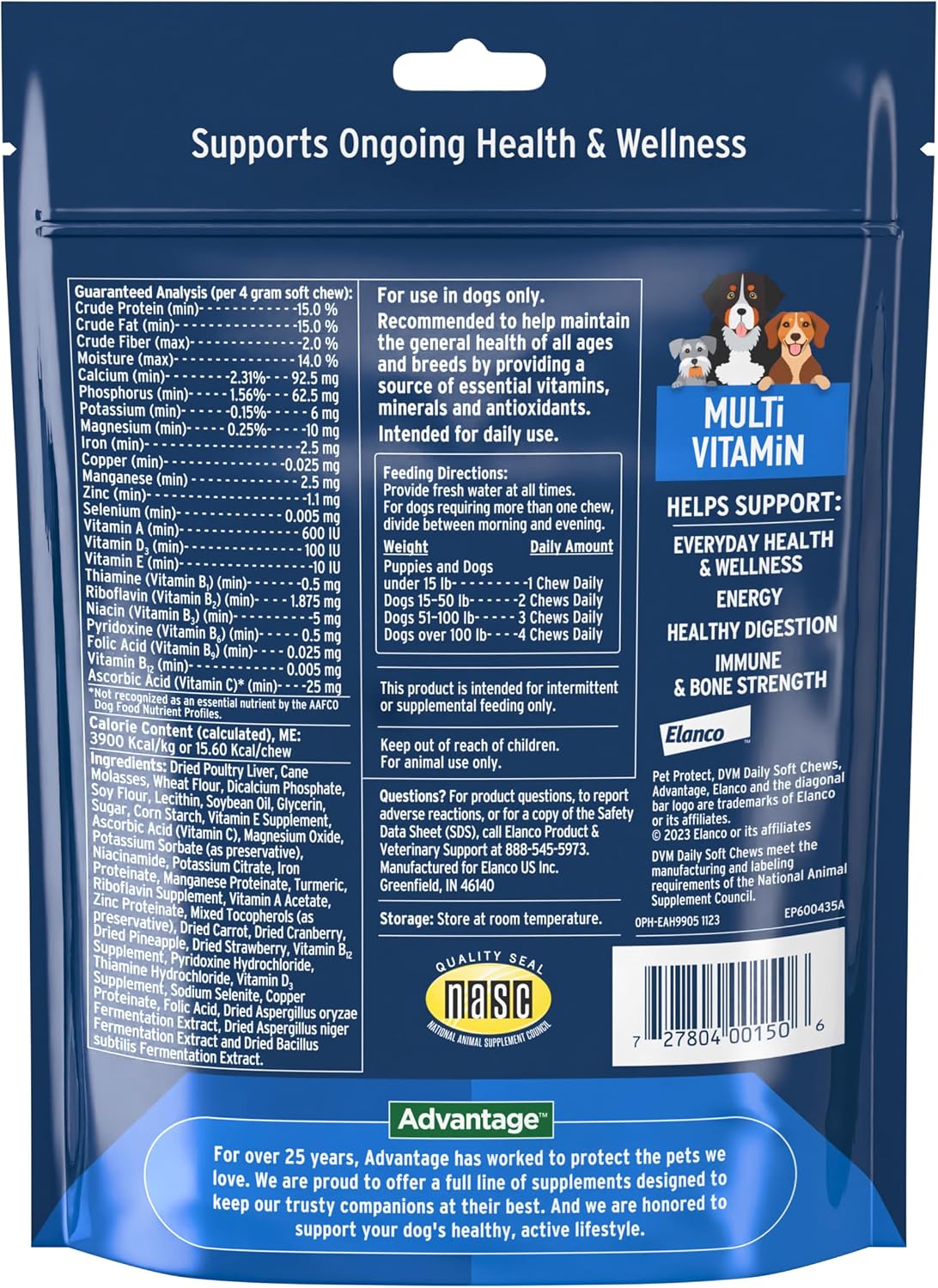 Pet Protect Daily Dog Multivitamin, Vet-Formulated Soft Chews, Chicken Flavour (120 Chews) - görsel 2