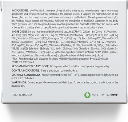 Live Vitamins - Bioactive Multivitamin with CoQ10, Full Absorption, Laboratory Tested (Pack of 1)