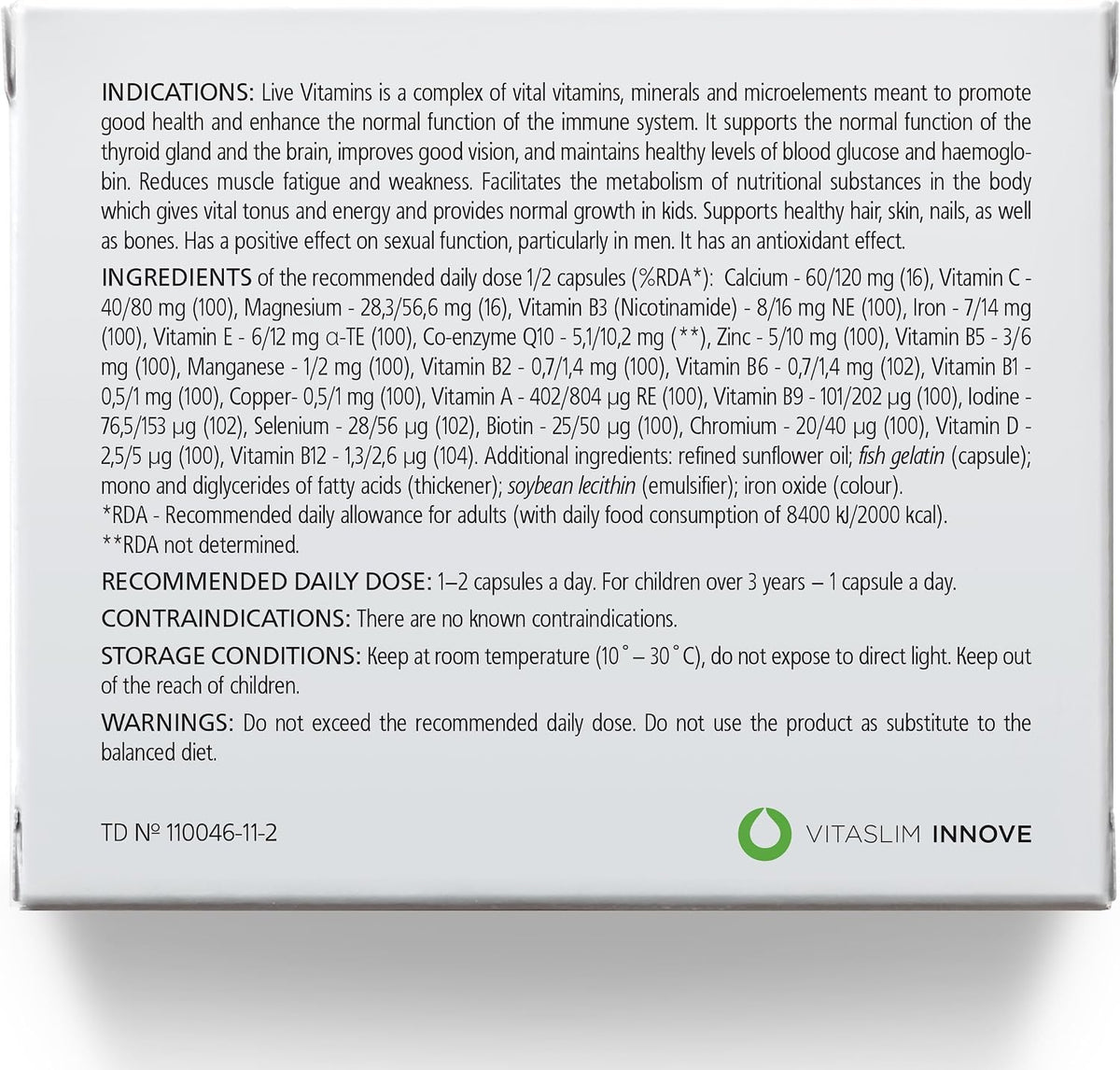 Live Vitamins - Bioactive Multivitamin with CoQ10, Full Absorption, Laboratory Tested (Pack of 3) - görsel 9