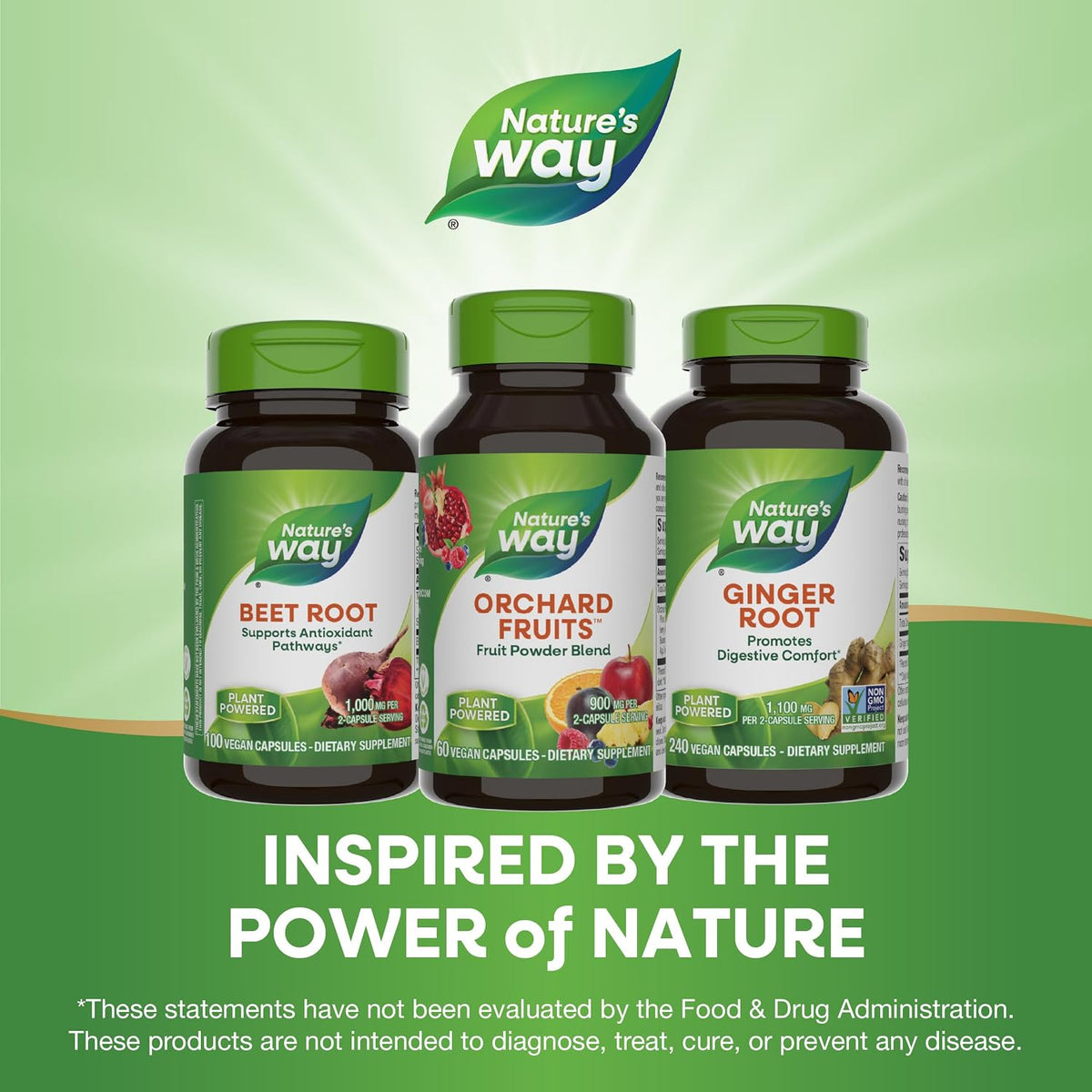 Nature's Way Orchard Fruits, Fruit Powder Blend, Contains 12 Different Fruits, 900mg Per 2-Capsule Serving, 60 Capsules - görsel 6