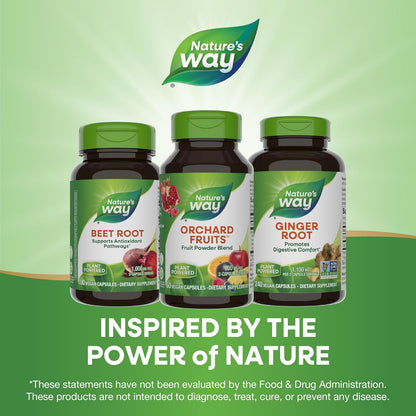 Nature's Way Orchard Fruits, Fruit Powder Blend, Contains 12 Different Fruits, 900mg Per 2-Capsule Serving, 60 Capsules