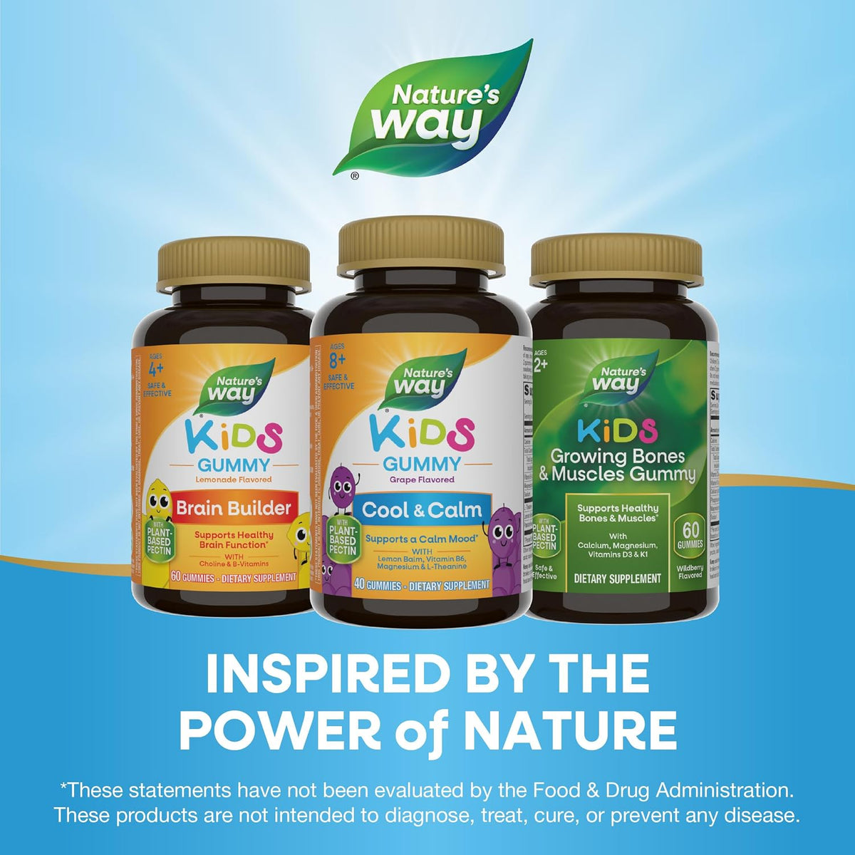 Nature's Way Kids Cool & Calm Gummies, Lemon Balm, Magnesium, Vitamin B6, L-Theanine, Grape Flavoured, 40 Count - görsel 7