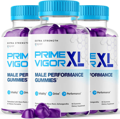 Vigour XL Gummies - Maximum Strength 1000 mg Multivitamin Supplement, 3-Pack (180 Gummies)