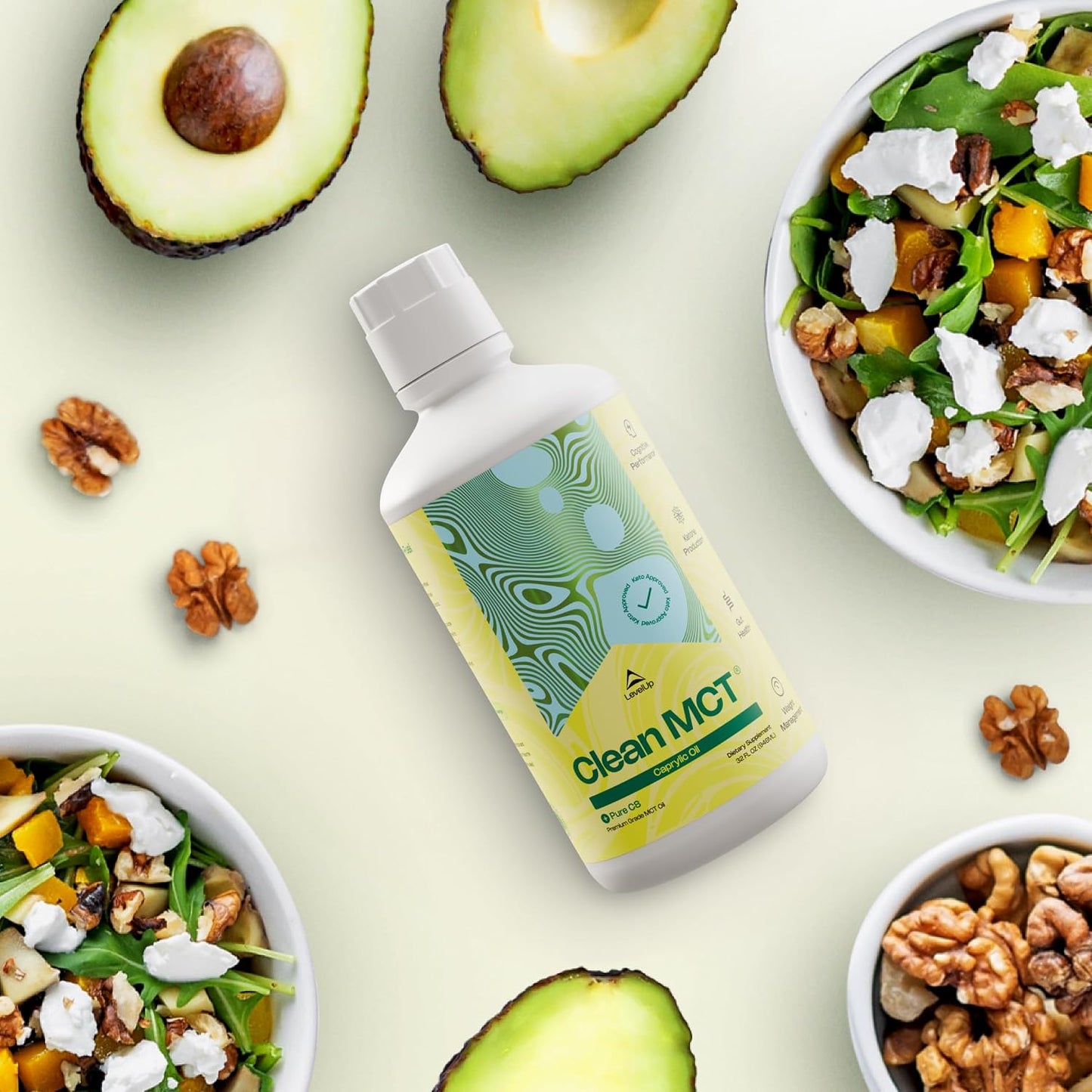 LevelUp C8 MCT Oil - 100% Pure Caprylic Acid from Coconut, Non-GMO, 946 ml - görsel 5