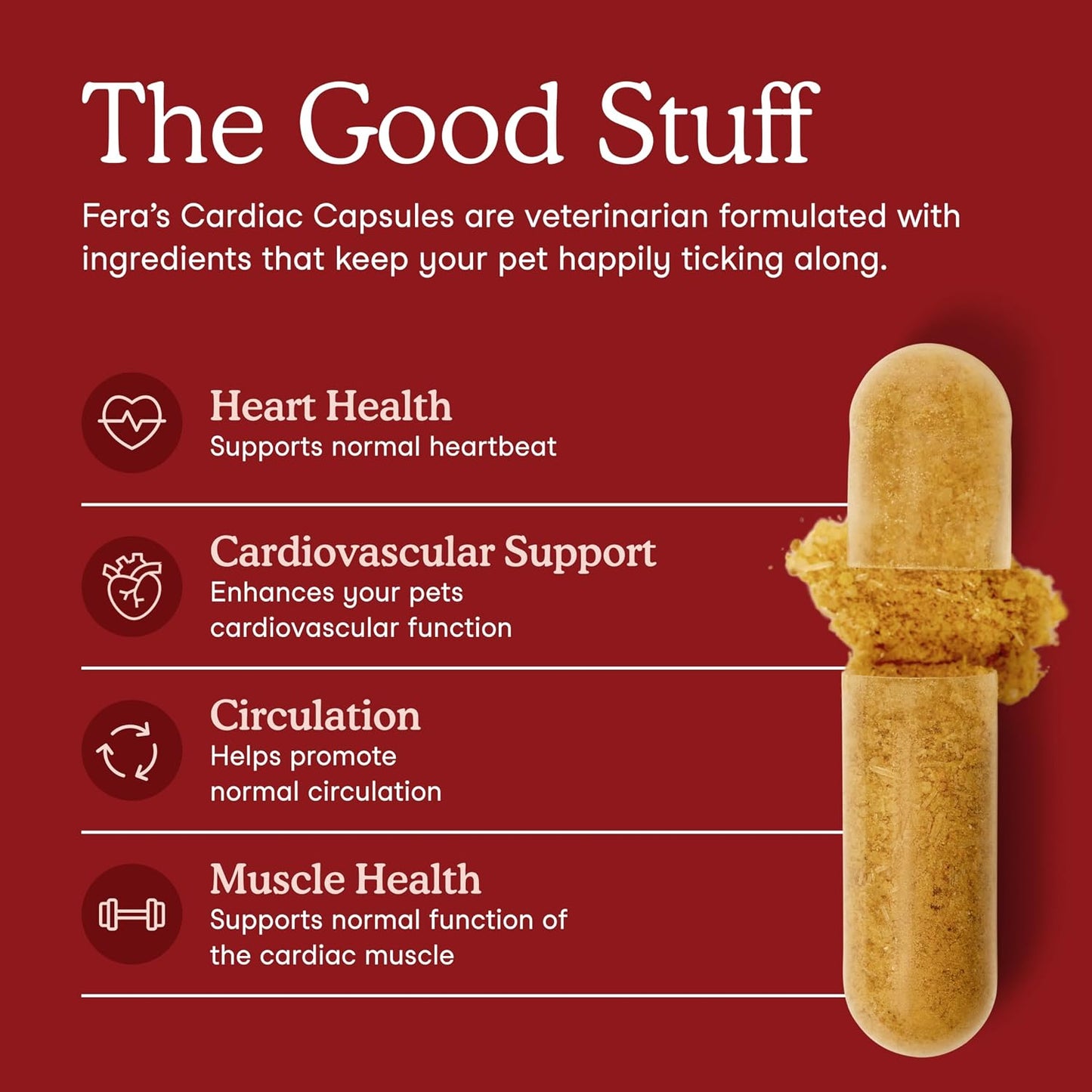 Fera Pets Cardiac Support for Dogs and Cats - 60 Capsules - görsel 2