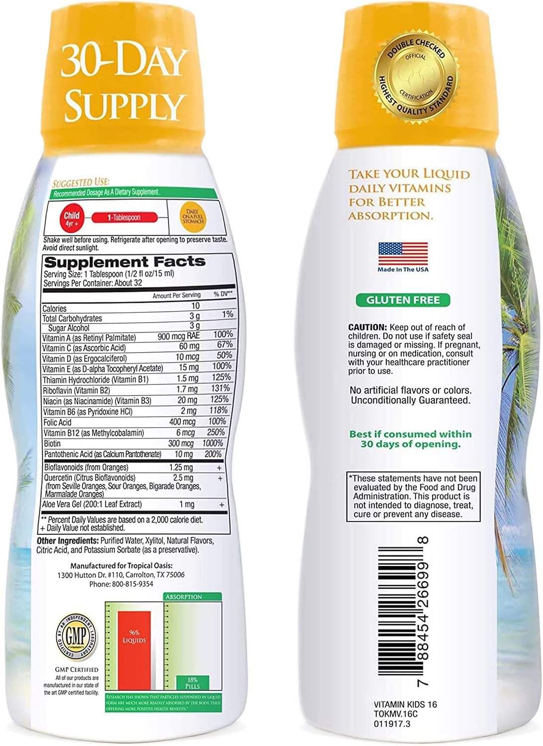 Tropical Oasis MultiVitamin Mineral for Children, 473 ml Liquid - görsel 2