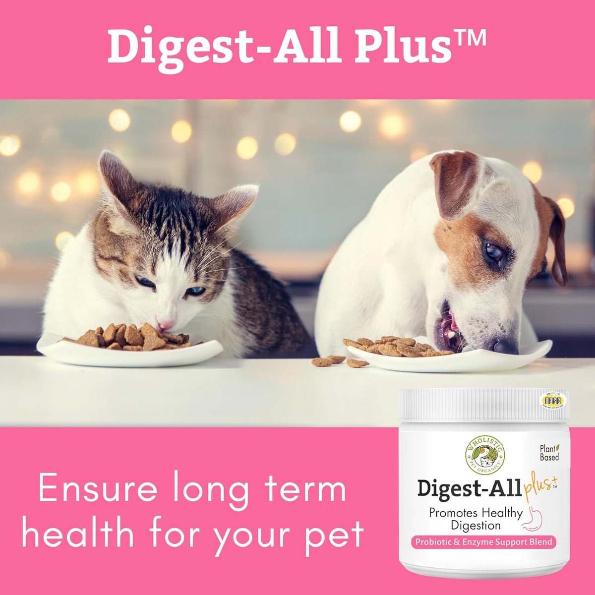 Wholistic Pet Organics Daily Probiotics for Dogs & Cats - Digestive Health Support with Prebiotics & Enzymes - 113 g Powder - görsel 8