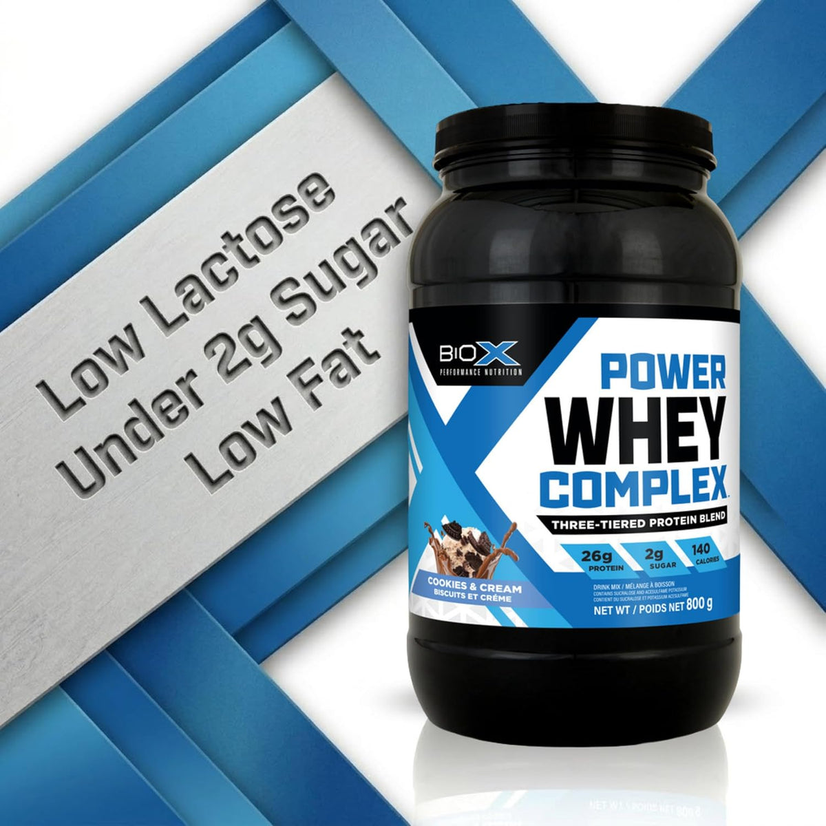 BioX Power Whey Complex | High Protein 100% Pure Whey Protein Powder | 26g Protein | 52 Servings, 4LB (Chocolate) - görsel 5