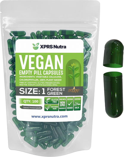 XPRS Nutra Size 1 Empty Vegan Capsules - 500 Count