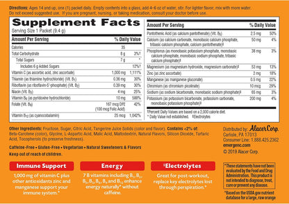 Emergen-C 1000mg Vitamin C Powder, Tangerine Flavour – 60 Packets