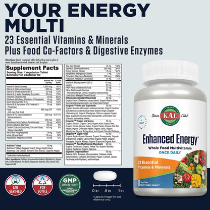 KAL Enhanced Energy Tablets, 60 Tablets