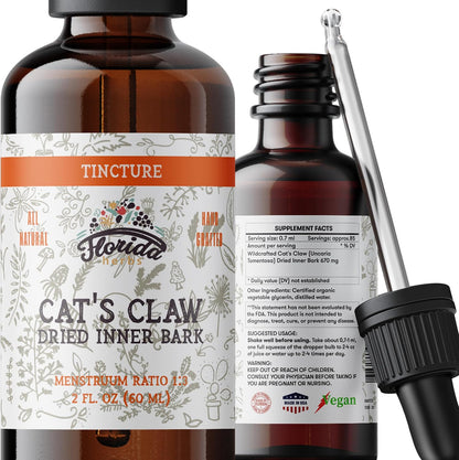 Cat's Claw Tincture, Alcohol-Free Organic Supplement, 60 ml