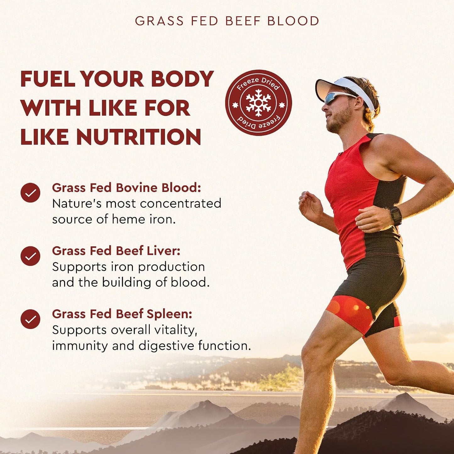 Ancestral Supplements Grass Fed Blood, Liver and Spleen Formula, 500mg, 180 Capsules - görsel 4