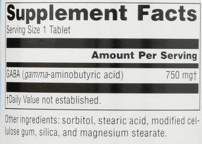 Source Naturals Serene Science GABA 750mg Tablets – For Relaxation and Peace of Mind