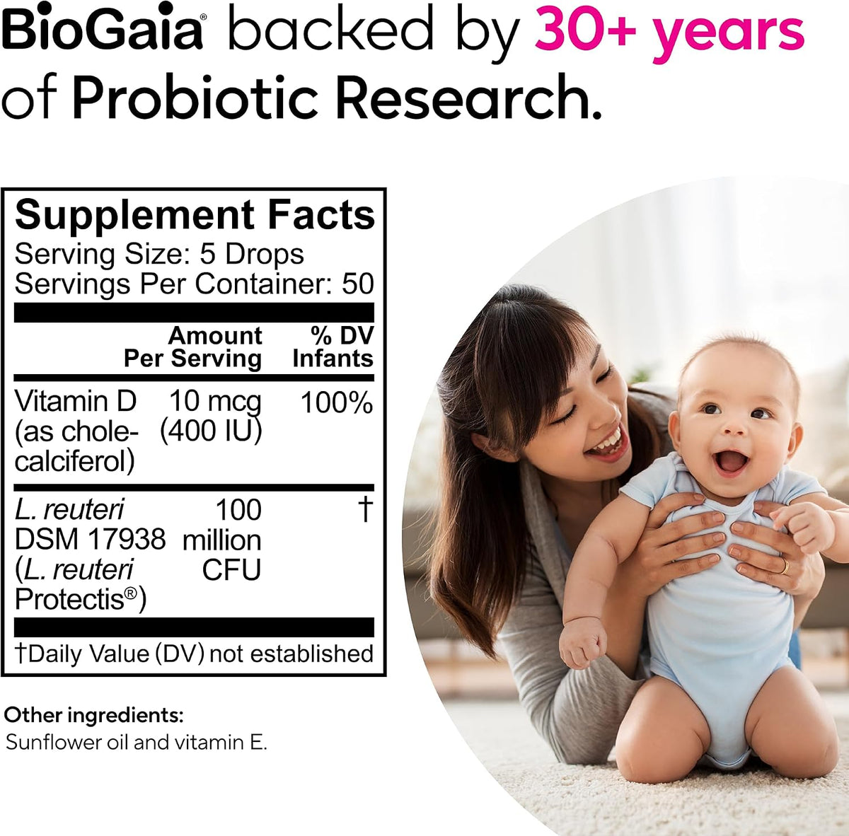 BioGaia Baby Probiotic Drops with Vitamin D – Colic & Wind Relief, 50-Day Supply (Pack of 2) - görsel 8