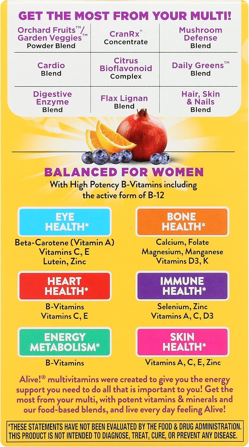 Nature's Way Alive Women Ultra Potency Multivitamin, 60 Tablets - görsel 3