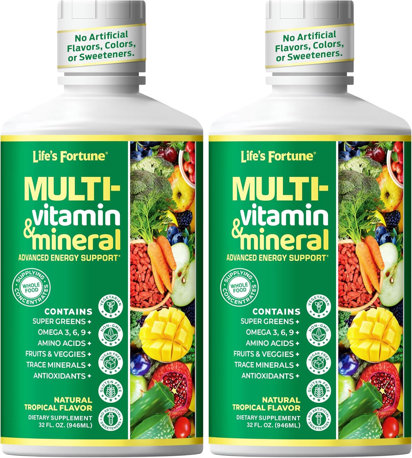 Life's Fortune Whole Food Multivitamin & Mineral Supplement – Energy, Immune & Brain Support – Iron-Free, 180 Vegetarian Tablets - görsel 8