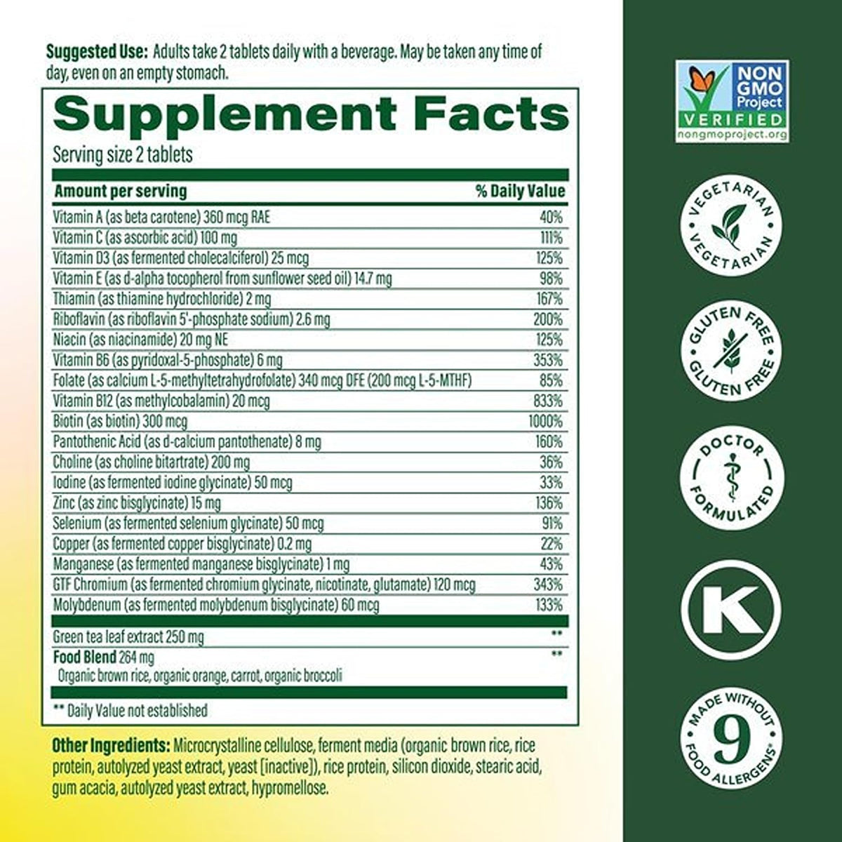 MegaFood Multi for Women 55+ - Multivitamin for Health and Vitality - 60 Tablets - görsel 3