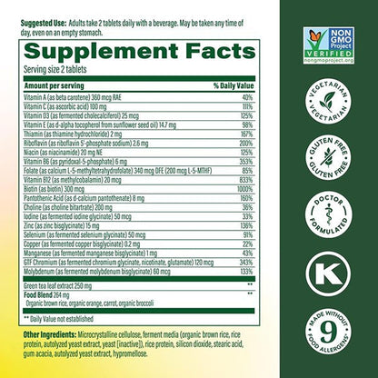 MegaFood Multi for Women 55+ - Multivitamin for Health and Vitality - 60 Tablets