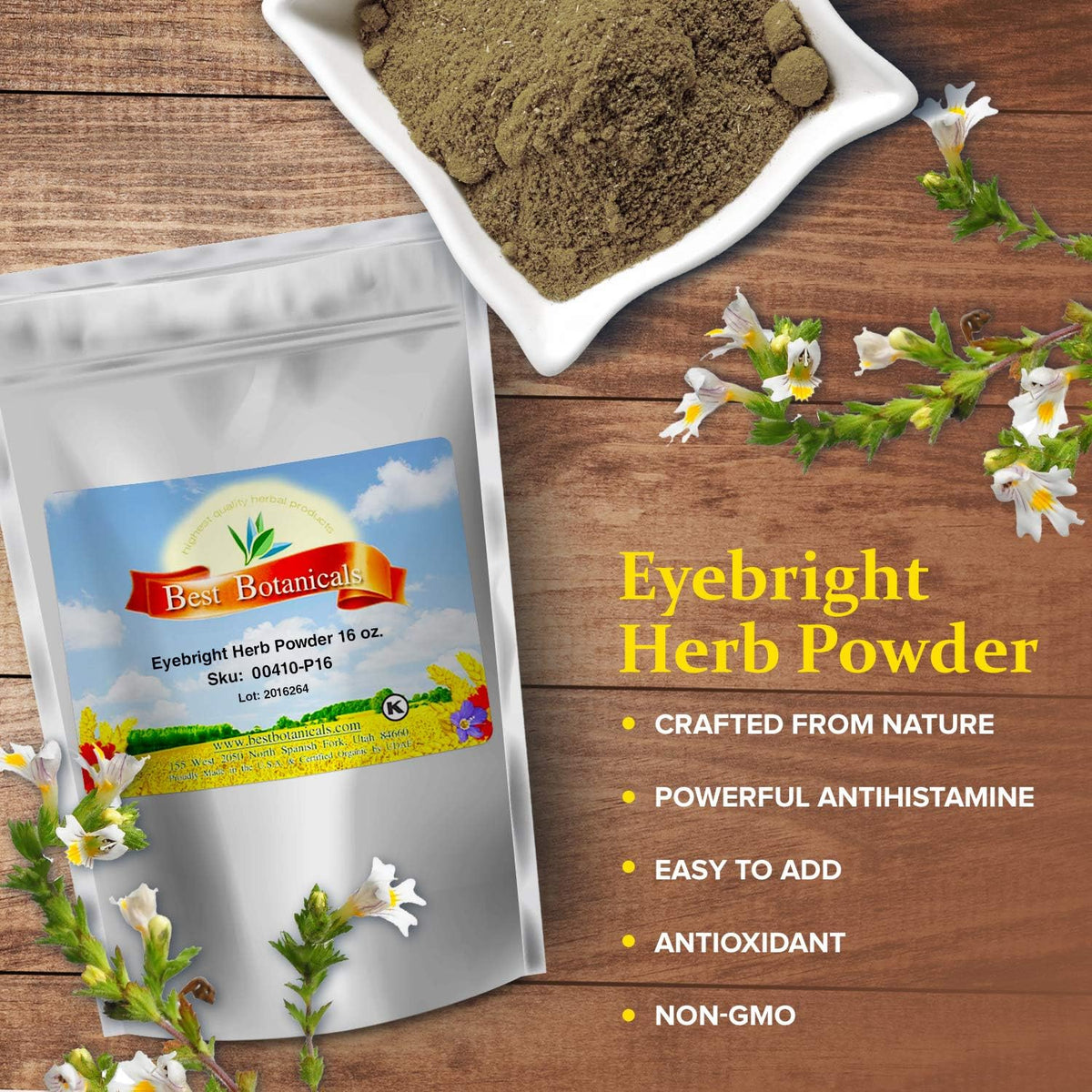 Best Botanicals Eyebright Herb Powder (453 g) - görsel 2