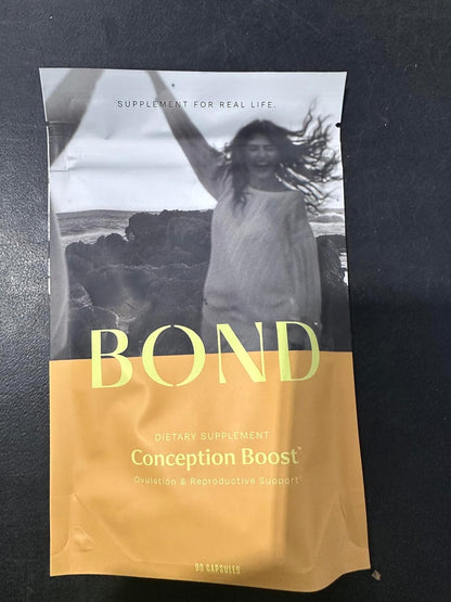 BOND Conception Boost – Fertility Supplement for Women Trying to Conceive – Prenatal Vitamins & Fertility Support with Methyl Folate, CoQ10 & Probiotics to Support Conception & Egg Quality