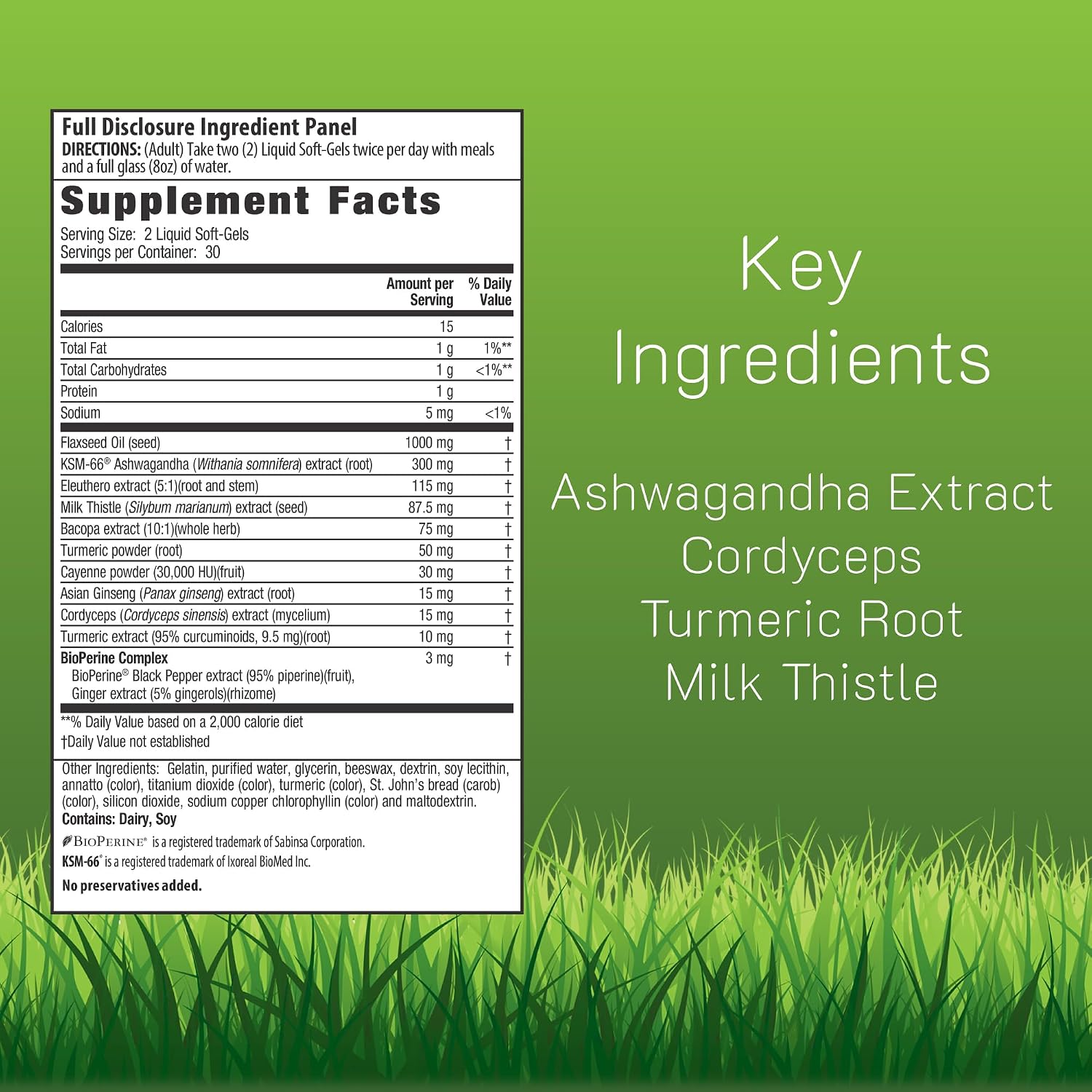 Irwin Naturals Extra Strength Ashwagandha Mind & Body Support with KSM-66 and Adaptogens, 60 Liquid Soft-Gels - görsel 2