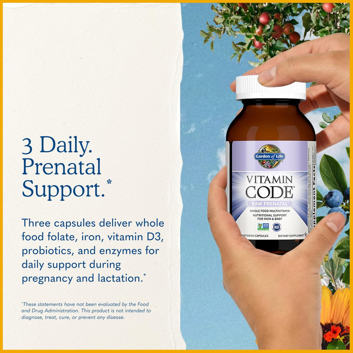 Garden of Life Vitamin Code Raw Prenatal Multivitamin, 60 Day Supply - görsel 7