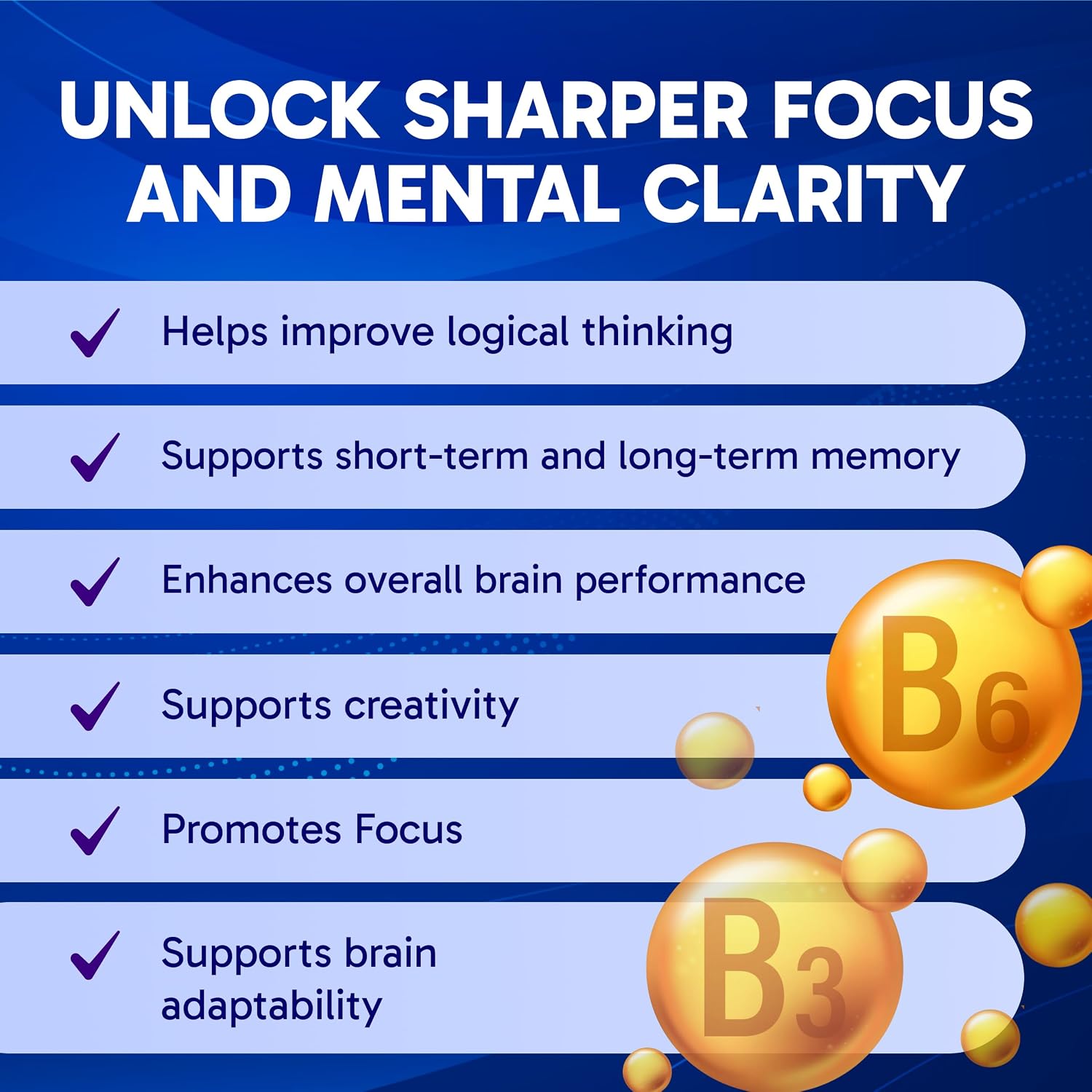 Clinical Effects Ideal Brain - Food Supplement for Nootropic Focus and Memory Support - 30 Capsules - B Vitamins, GABA, Alpha-GPC - görsel 3