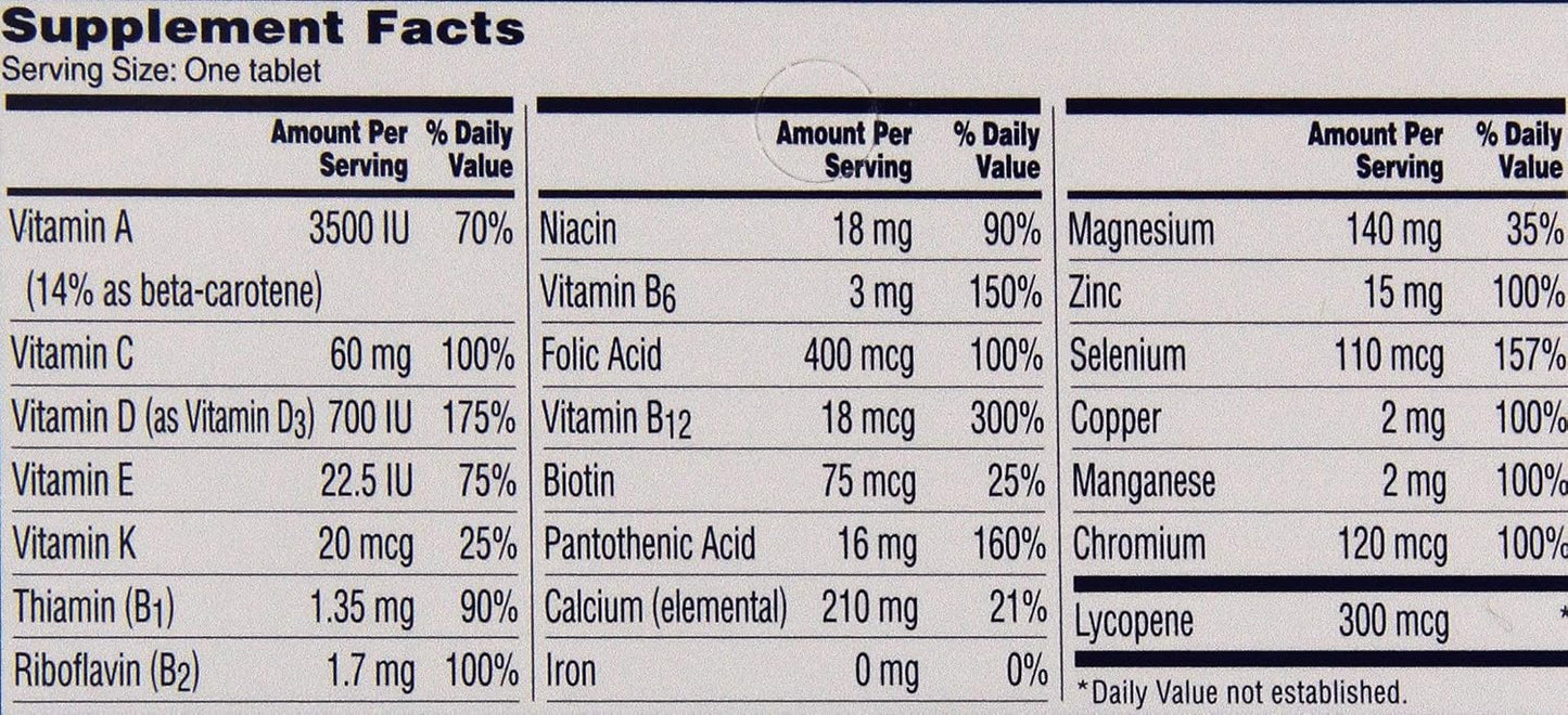 One-A-Day Men's Health Formula Multivitamin, 100 Tablets - görsel 4