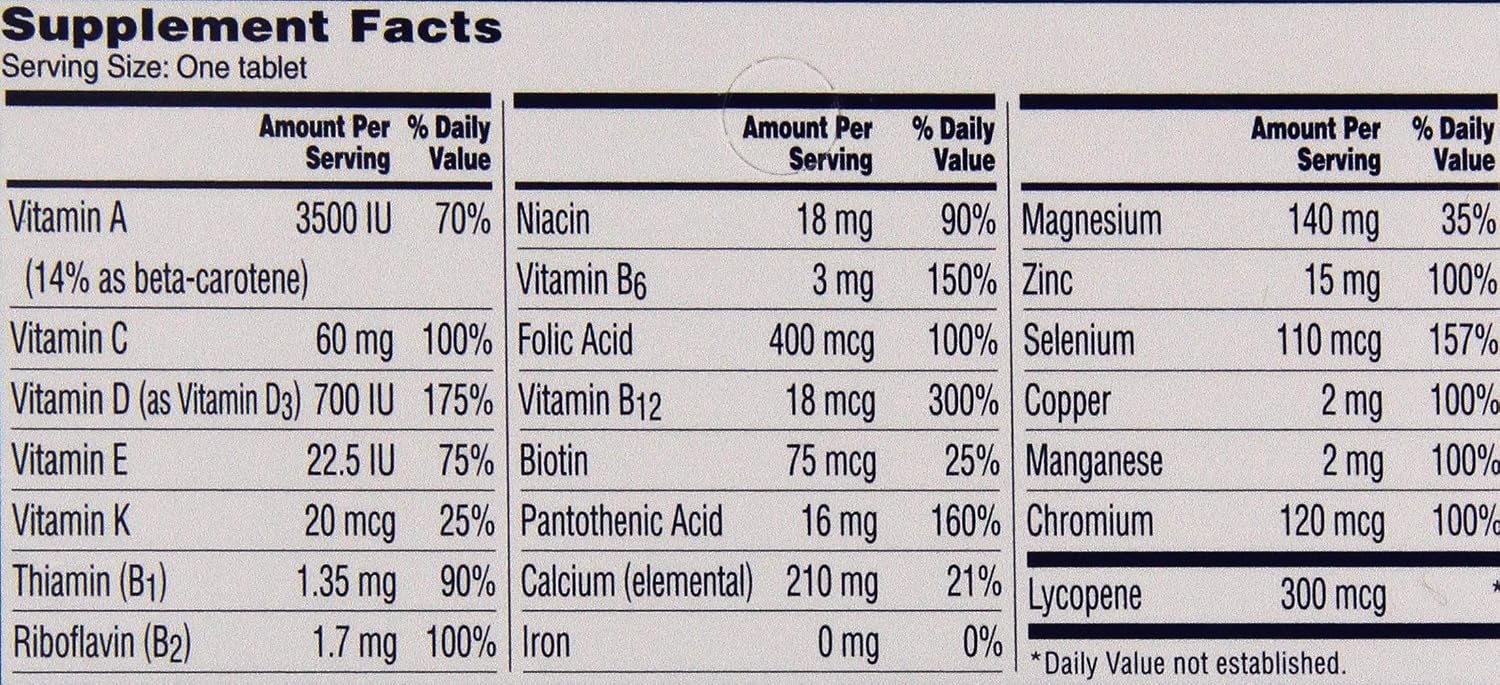 One-A-Day Men's Health Formula Multivitamin, 100 Tablets - görsel 4