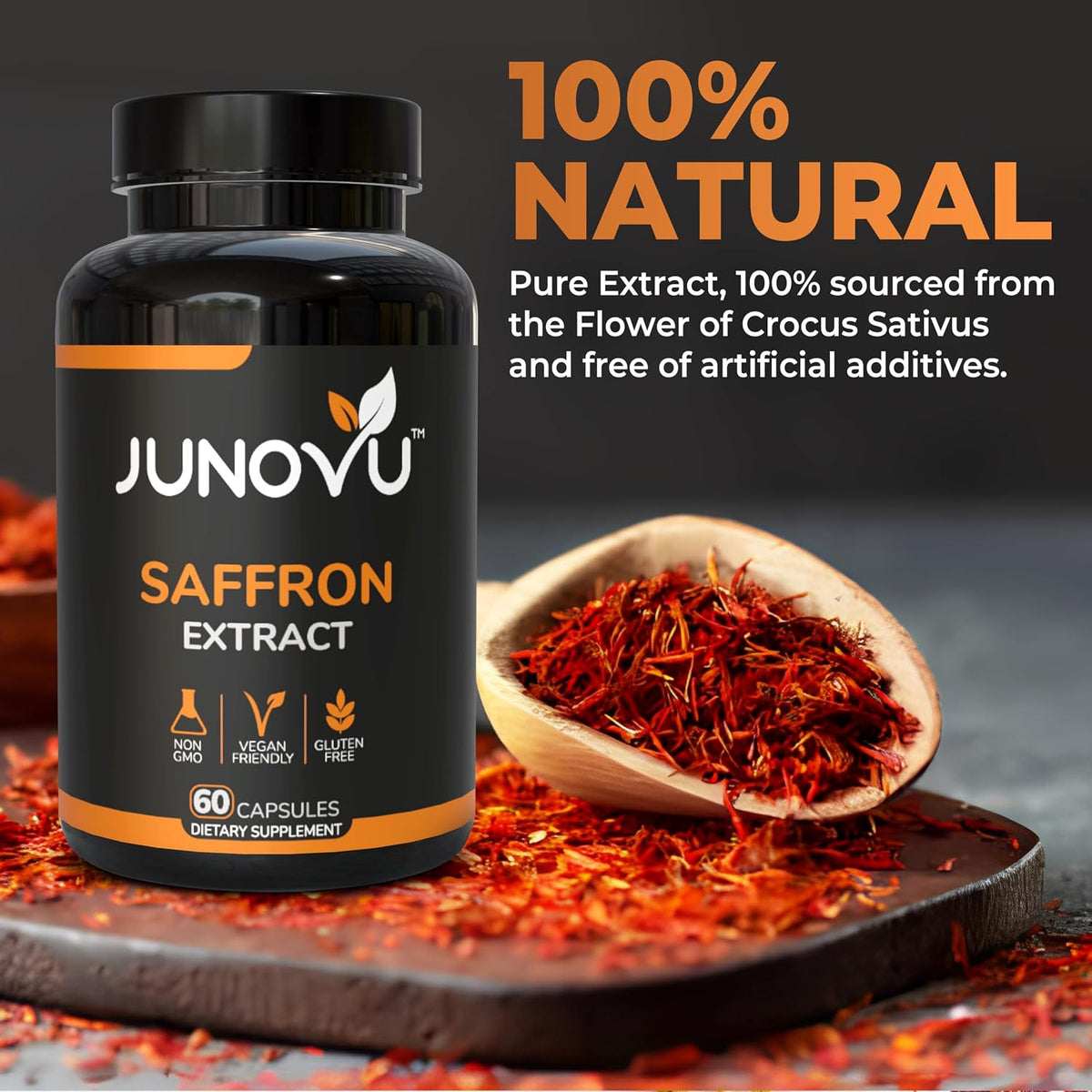 Premium Saffron Extract Capsules - 88.50mg - Focus, Mood & Vision Support - görsel 7