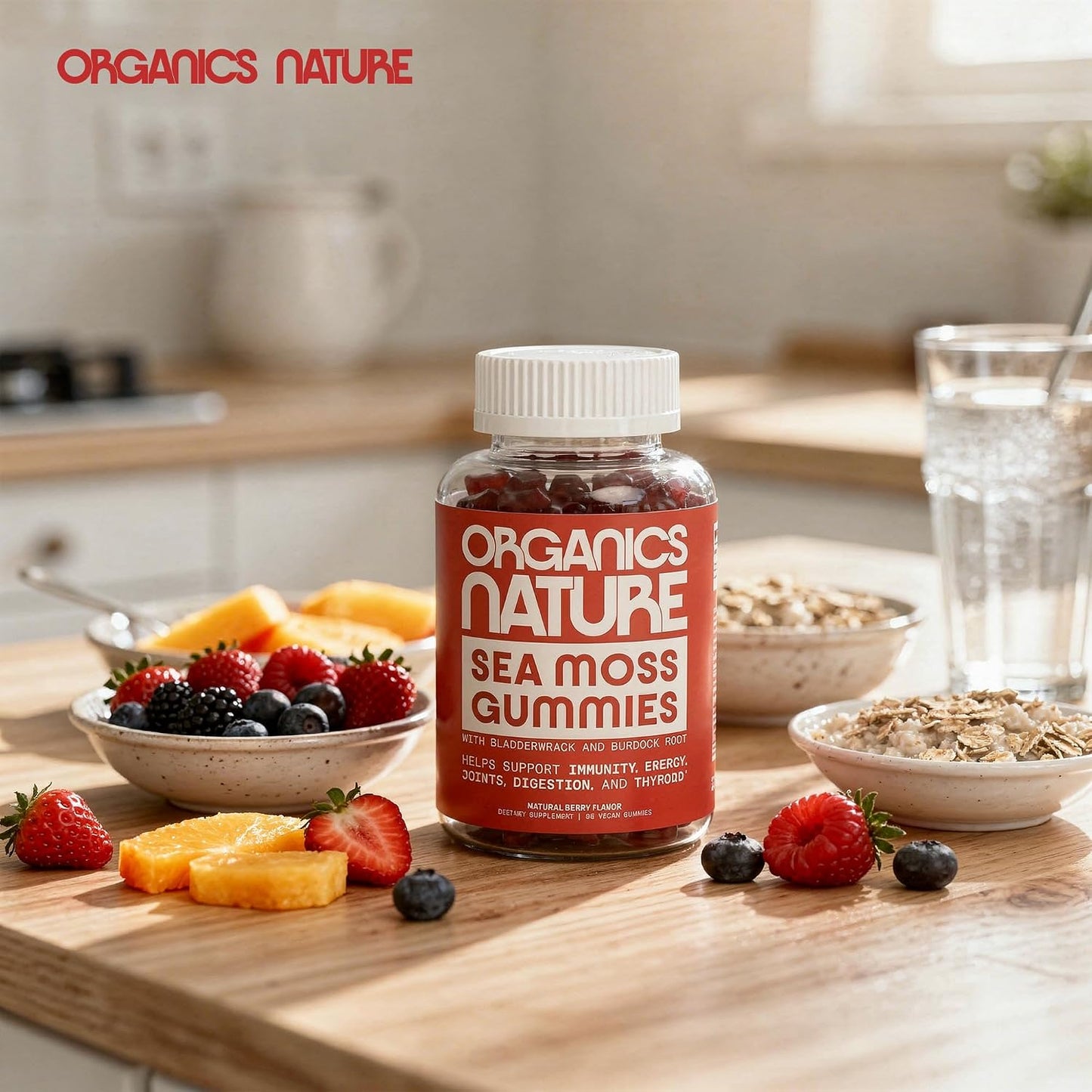 ORGANICS NATURE Irish Sea Moss Gummies for Immune & Energy Support - görsel 8