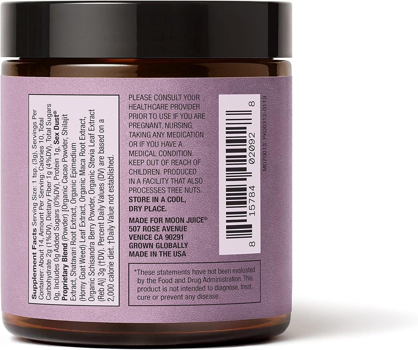Moon Juice Sex Dust - Adaptogenic Libido Support for Women - Maca Root Powder, Shatavari & Epimedium for Hormone Balance, Mood & Creative Energy - Sugar & Caffeine-Free, 14 Servings - görsel 3