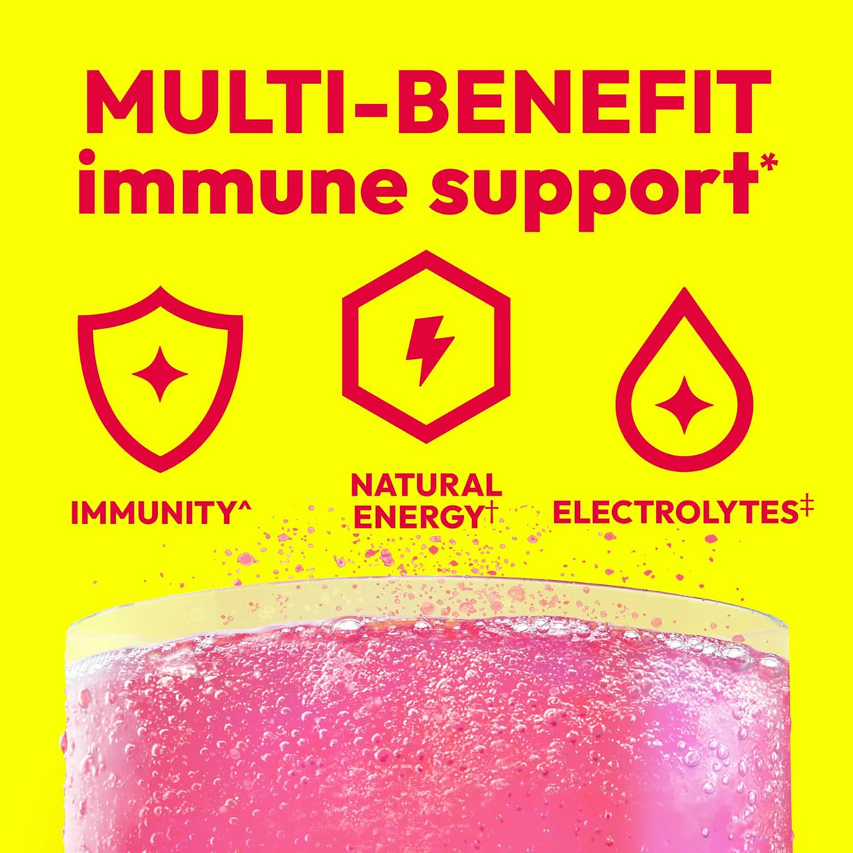 Emergen-C 1000mg Vitamin C Immune Support Powder, Pink Lemonade, 30 Packets - görsel 2