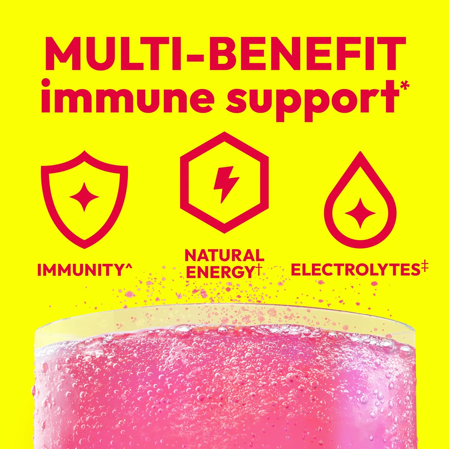 Emergen-C 1000mg Vitamin C Immune Support Powder, Pink Lemonade, 30 Packets - görsel 2
