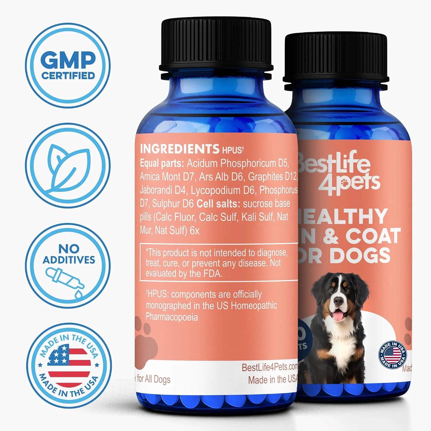 Natural Dog Skin and Coat Supplement – Gentle Itch Relief & Shedding Support – 400 Tiny Odourless Pills - görsel 9