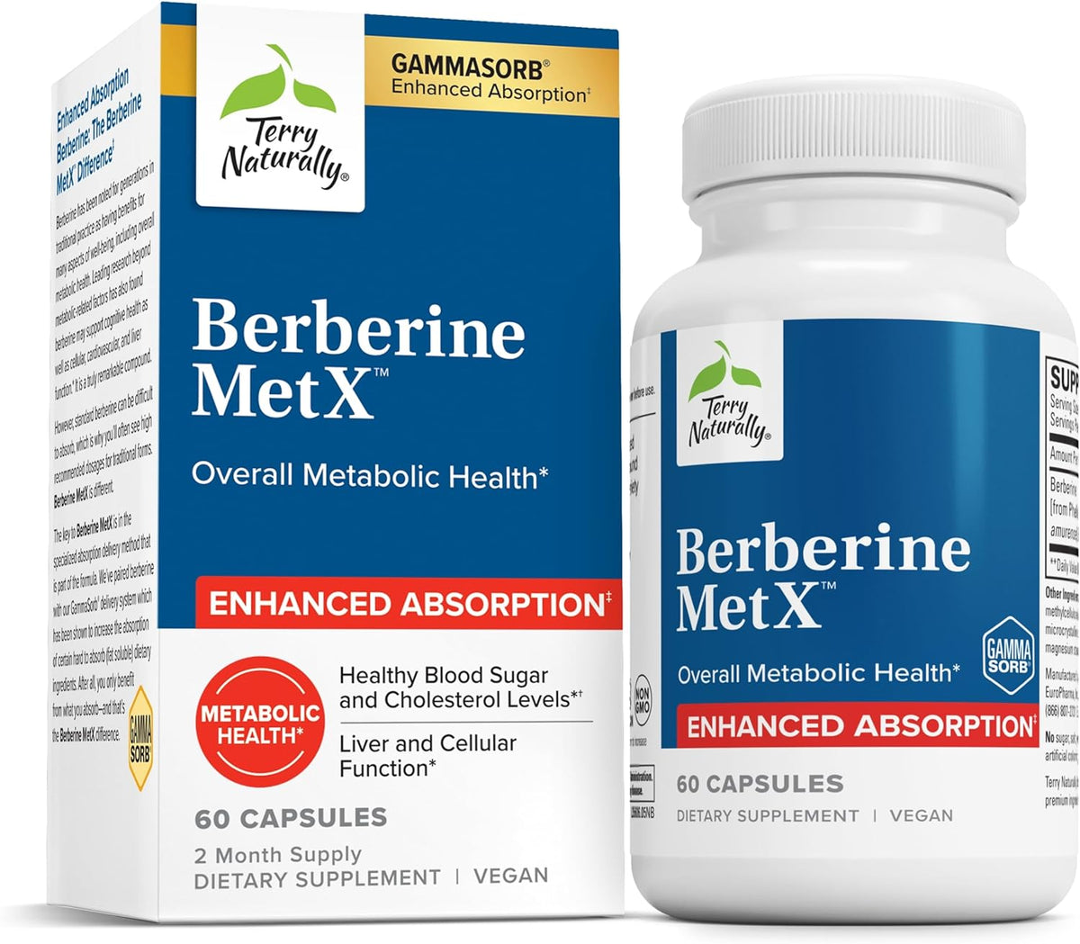 Terry Naturally Berberine MetX Ultra Absorption - 60 Capsules - görsel 1