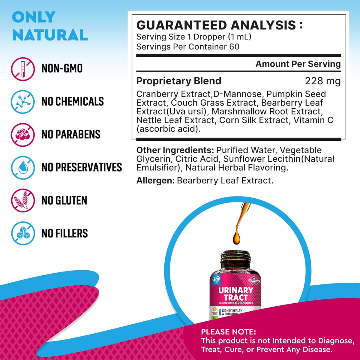 Cat & Dog Urinary Tract Support Drops with Cranberry & D-Mannose – Kidney & Bladder Health – Natural UTI Remedy for Pets - görsel 8