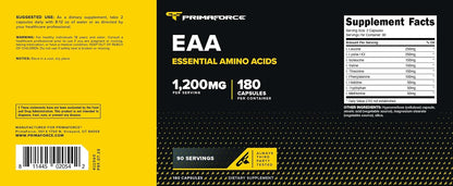 Primaforce EAA Capsules 1200mg, 180 Capsules, 90 Servings